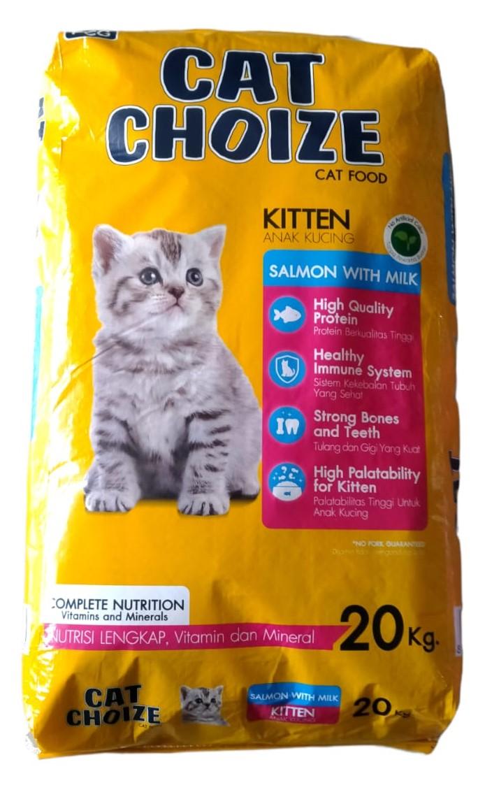 Gambar KHUSUS GRAB/GOJEK Makanan Kucing CAT CHOIZE KITTEN 20KG Tuna & Salmon - Salmon WithMilk dari M - Petshop undefined Tokopedia