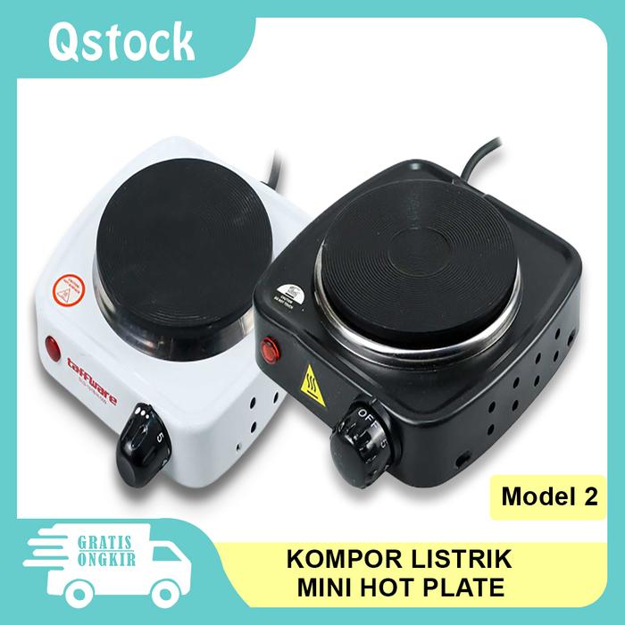 Gambar Kompor Listrik Mini Hot Plate Electric Cooking 500W - Model 2 Hitam dari Qstock undefined Tokopedia
