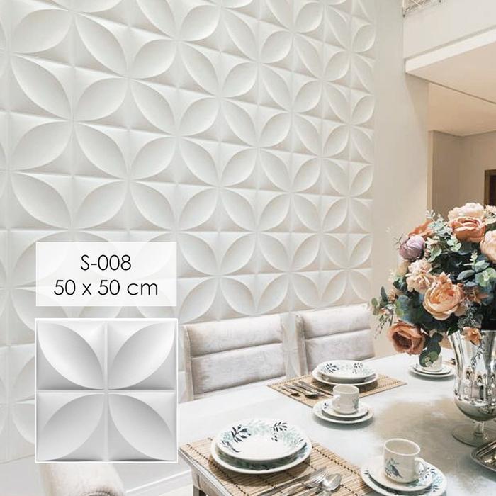 Gambar Wallpaper 3D Wallpanel Wall Panel Dekorasi Dinding PVC Ornamen - D006(50x50cm) dari Stiker Kaca & Lemari One Shop undefined Tokopedia