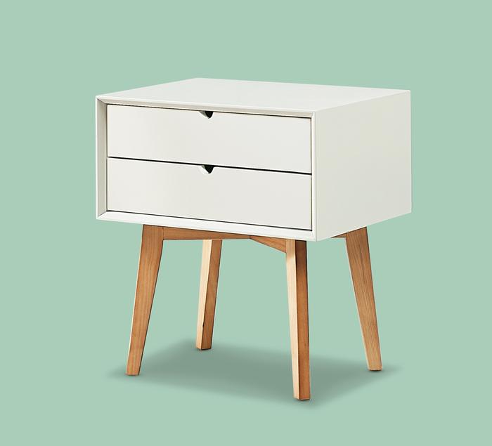 Gambar Lenon Side Table (Tipe 2) / Nakas / Meja Samping / Bedside Table - White dari Up Space Official Store undefined Tokopedia