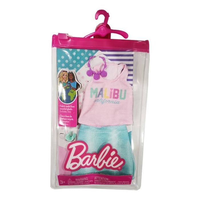 Gambar Baju Boneka Barbie Fashion Pack Tropical Malibu Print Sleeveless Skirt - Malibu Tank Top dari Mishana Shop undefined Tokopedia