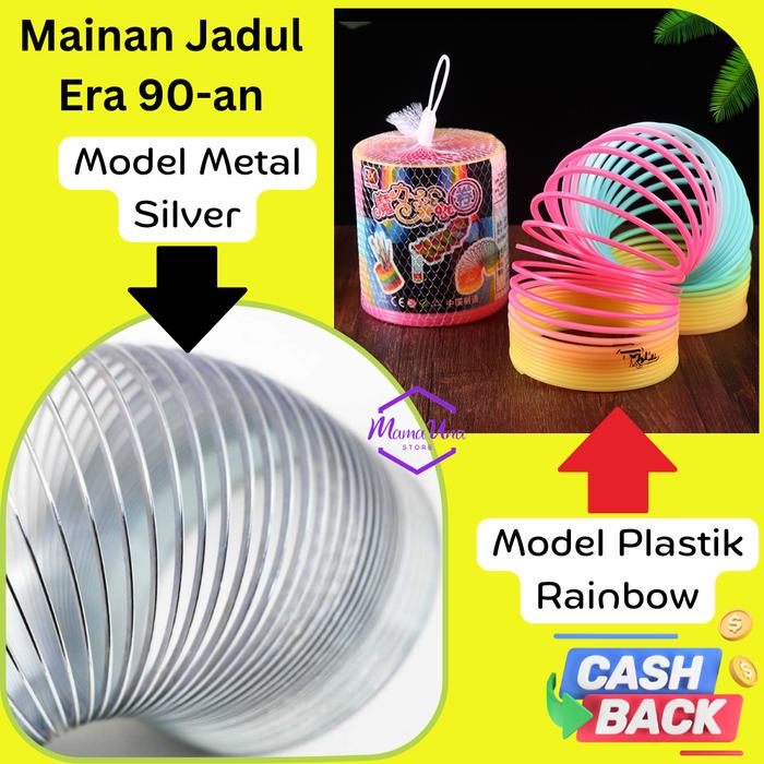 Gambar Mainan Edukasi Jadul IPA Per Peran/Pegas Pelangi slinky rainbow spring - Plastik Rainbow dari Mamaunastore undefined Tokopedia