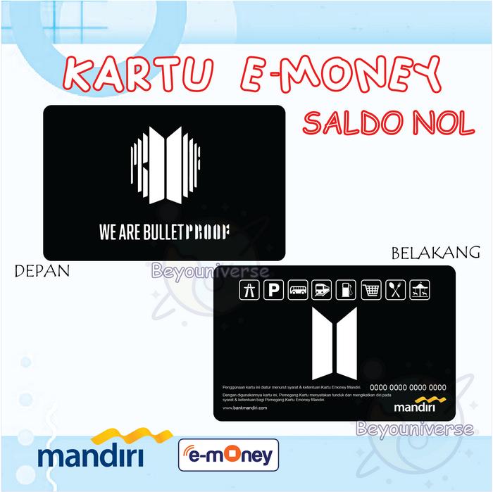 Gambar KARTU Emoney MANDIRI / FLAZZ BCA gen 2 KPOP BTS Logo Proff Album Black - Emoney MANDIRI dari Beyouniverse undefined Tokopedia