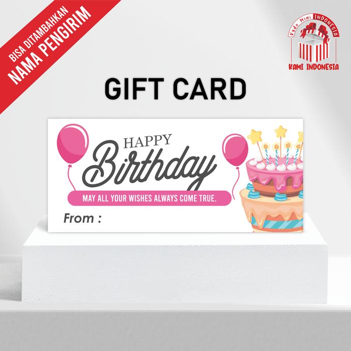 Gambar KARTU UCAPAN ULANG TAHUN GIFT CARD BIRTHDAY - WAJIB ORDER BERSAMA JAM - BIRTHDAY 1 dari Kado Mini Indonesia undefined Tokopedia
