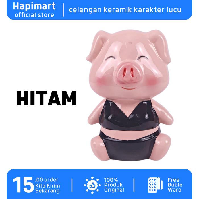 Gambar Celengan Pig Pink Keramik Lucu Kreatif Tempat Koin Cocok Untuk Hadiah - Hitam dari HAPIMART ID undefined Tokopedia
