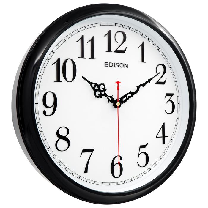 Gambar Jam Dinding Edison Sweep ES 339 KY T56 Diameter 330mm 33cm - Hitam Putih dari Edison Official Store undefined Tokopedia