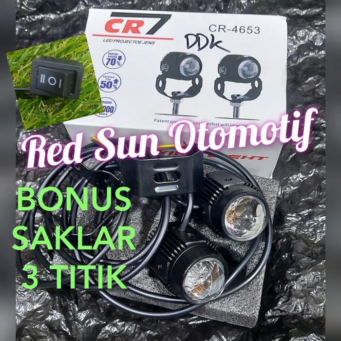 Gambar Lampu Tembak Laser mini Driving CR7 D2 PUTIH KUNING Nmax Aerox Xmax - Cr7 NON Kipas, 2 pcs dari Red Sun Otomotif undefined Tokopedia