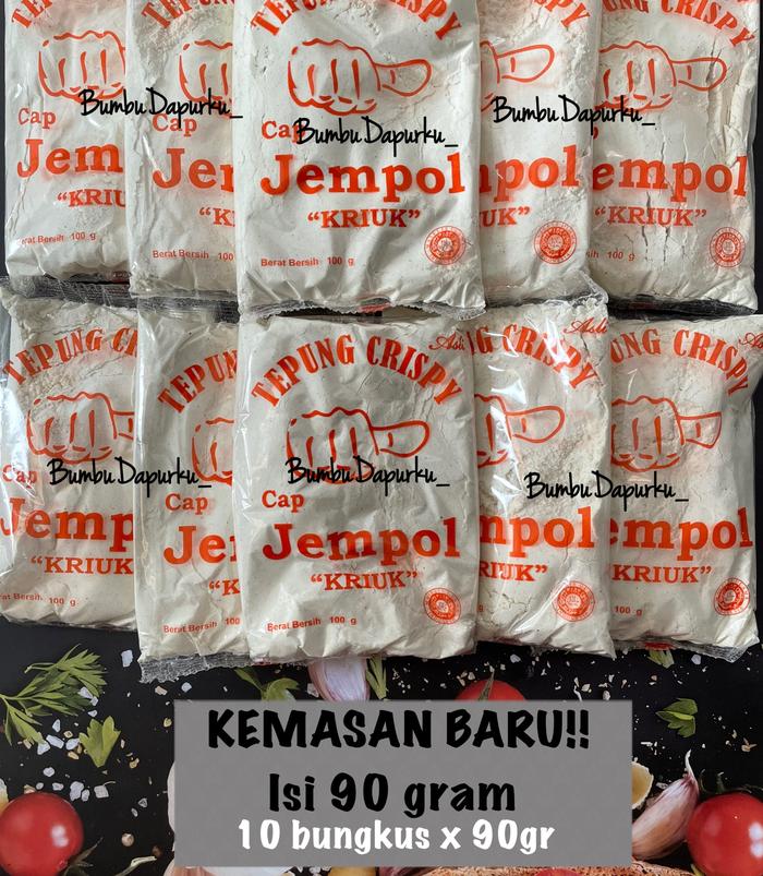 Gambar (10 pcs x 100gr) Tepung Crispy Kriuk Cap Jempol - 10x90gr Ori dari BumbuDapurku_NEW undefined Tokopedia
