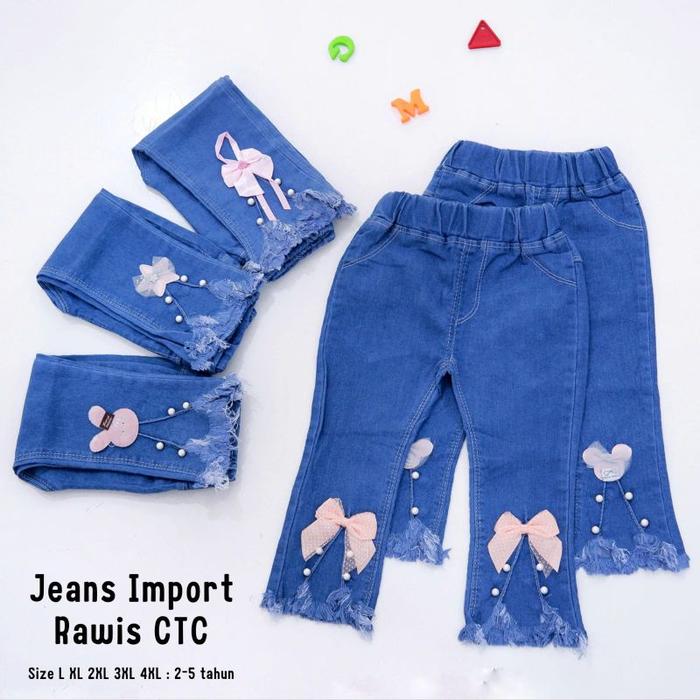 Gambar celana jeans anak perempuan motif random, size 1-6 tahun - 2-3 tahun, random dari Mutiaralmira undefined Tokopedia
