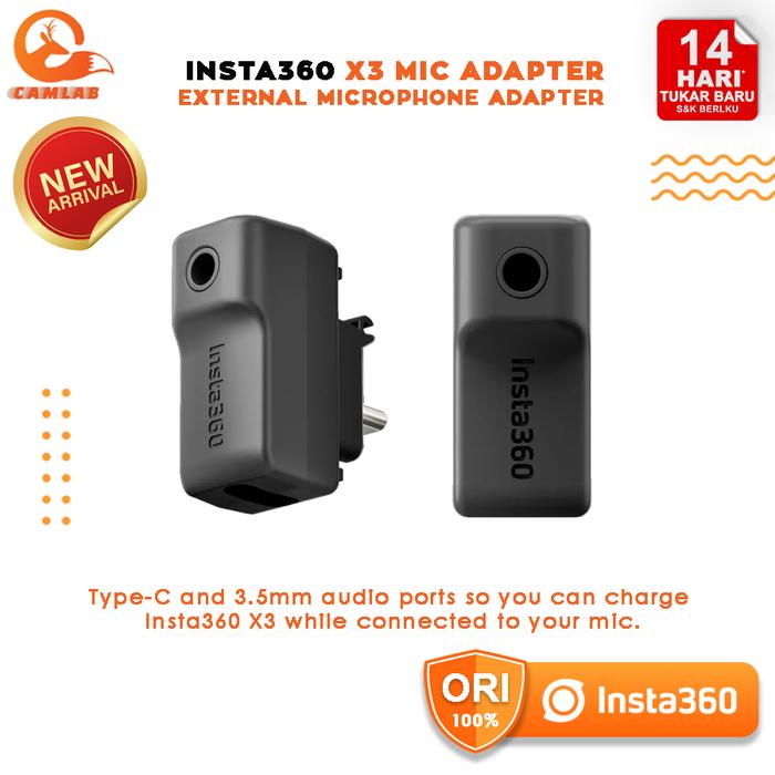 Insta360 X3 Mic Adapter For External Mic - Black (INSBAQ/A) For Sale Online | Australia - View #5