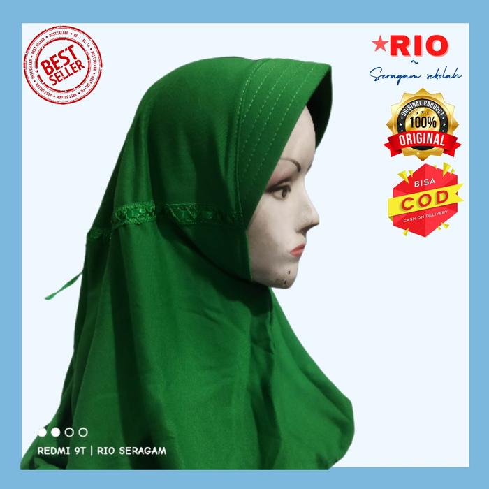 Gambar kerudung jilbab sekolah hijab instan bahan poleystar - Merah, M dari RIO SERAGAM SEKOLAH# undefined 5 Tokopedia