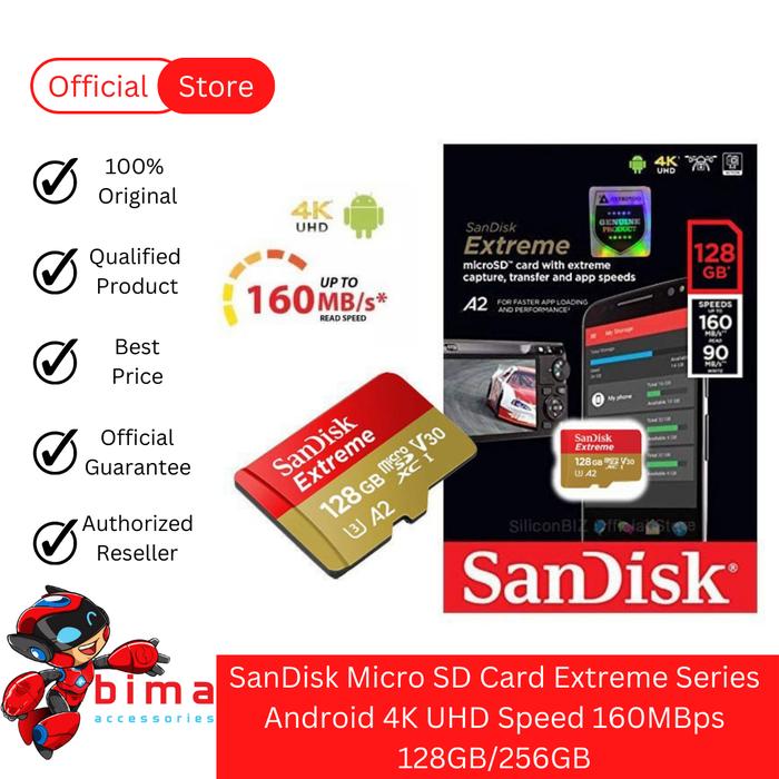 SanDisk Extreme PLUS 256GB MicroSDXC UHS-I Memory Card