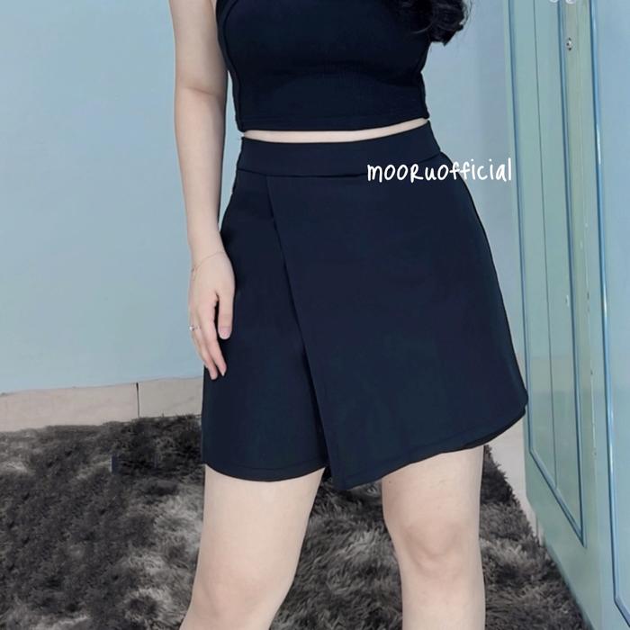 Gambar LEYLA LAYER SHORT PANTS | CELANA ROK PENDEK HOTPANTS KARET FREESIZE - Hitam dari mooruofficial undefined Tokopedia