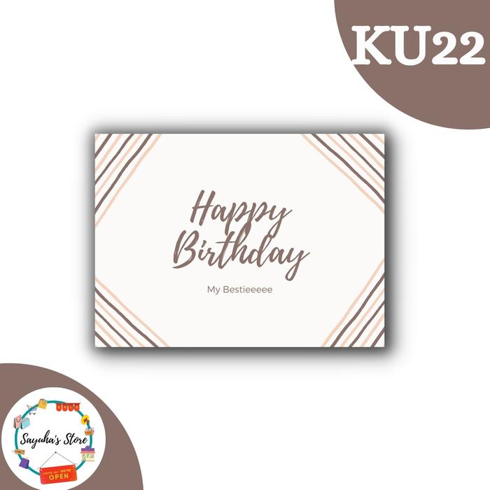 Gambar Kartu Ucapan Greeting Card Bisa Beli Satuan (ECERAN) - KU 22 dari Sayuha Store undefined Tokopedia