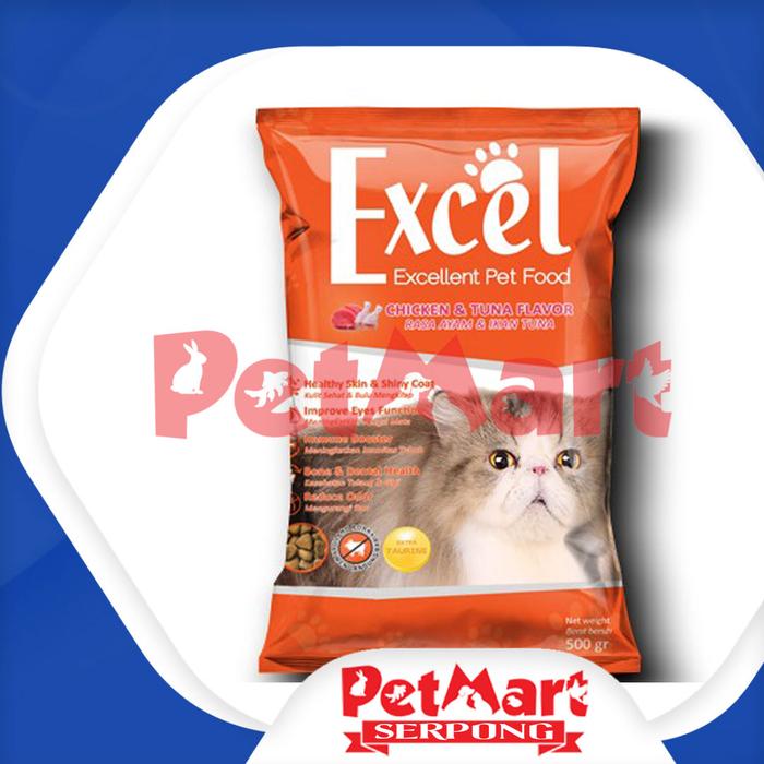 Gambar MAKANAN KUCING - EXCEL DRY CAT FOOD 500GR - EXCEL SEGITIGA dari PET MART SERPONG undefined Tokopedia
