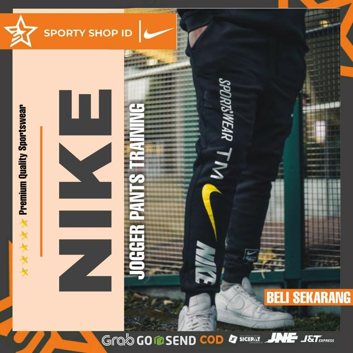 Jual Celana Joger Jogger Training Olahraga Sport Pria Hitam Polos