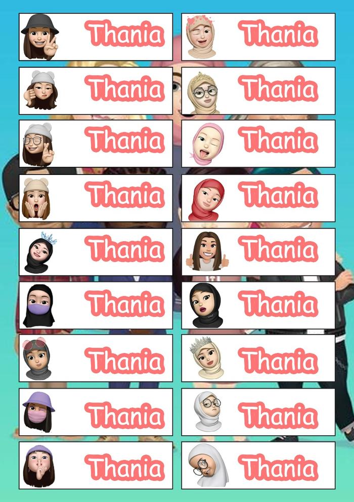 Gambar Stiker Custom Nama, Stiker Custom Karakter, Stiker Kartun, Stiker - 06 dari M JKT PRINTING undefined Tokopedia