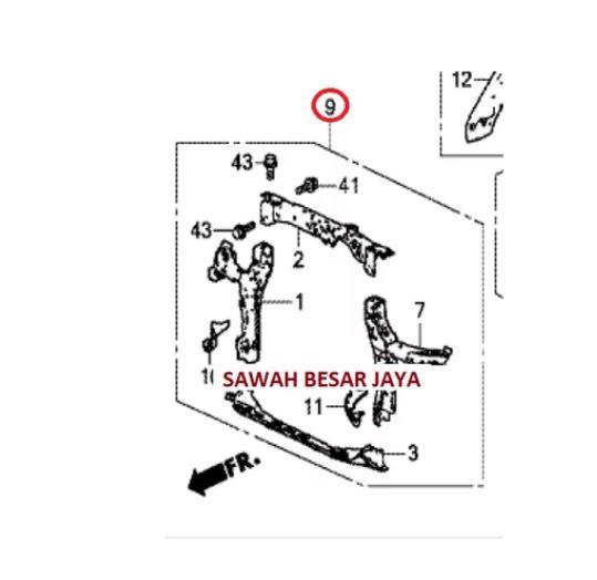 Jual Bulkhead Bullhead Besi Rangka Dudukan Support Radiator CRV RM Gen ...