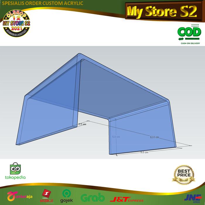 Gambar CUSTOM ACRYLIC DUDUKAN DISPLAY FIGURE - TEKUK BENDING U - BISA CUSTOM - Clear Bening, 28x15x12 cm dari My Store S2 undefined Tokopedia