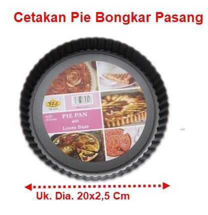 Gambar Loyang Bulat Pie Bongkar Pasang Anti Lengket dia. 20,24,28x2,5 Cm - Dia. 20x2,5 Cm dari TokoES Tokopedia undefined Tokopedia