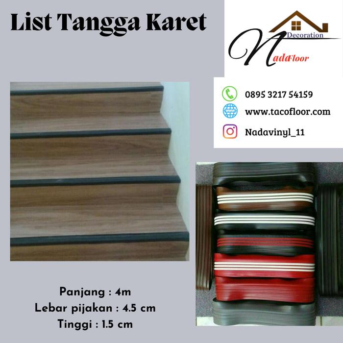 Gambar List Step Nosing Karet/Stair Nosing Tangga Panjang 4 meter dari NFD Distributor Vinyl dan WPC undefined Tokopedia