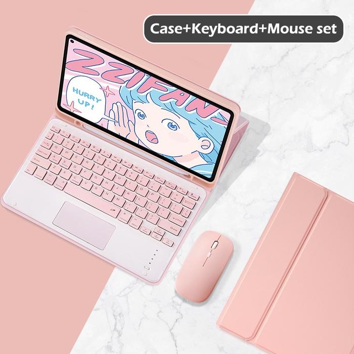 Gambar Huawei Matepad Pro 11 2022 Book Cover Case Keyboard Touchpad Mouse Set - Pink, Keyboard Case dari Accecories Unik undefined Tokopedia