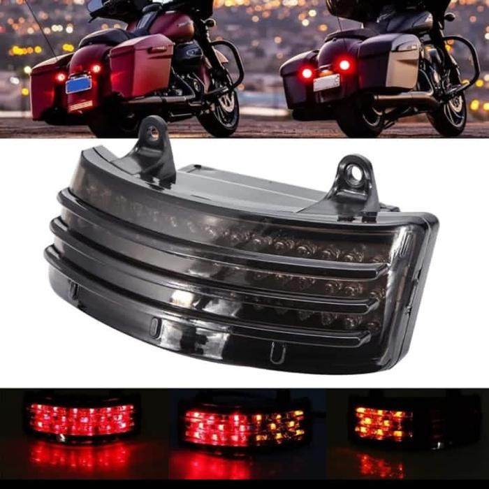 Smoked LED Rear Fender Fascia Turn Signals For Harley Davidson