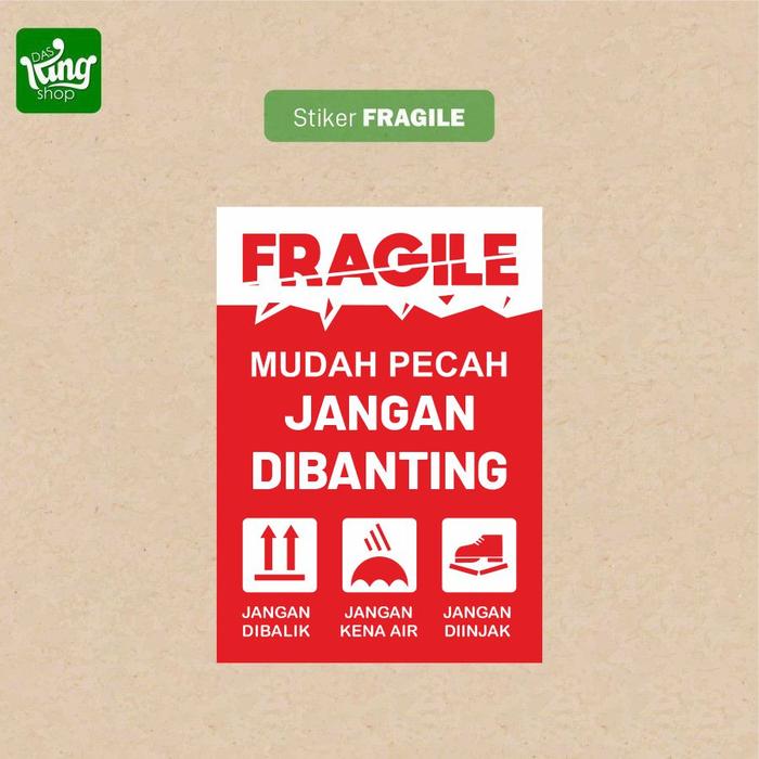 Gambar Sticker Fragile/ Sticker Awas Pecah/ Sticker Awas Barang Mudah Rusak - Fragile 1 dari Dasking Shop undefined Tokopedia