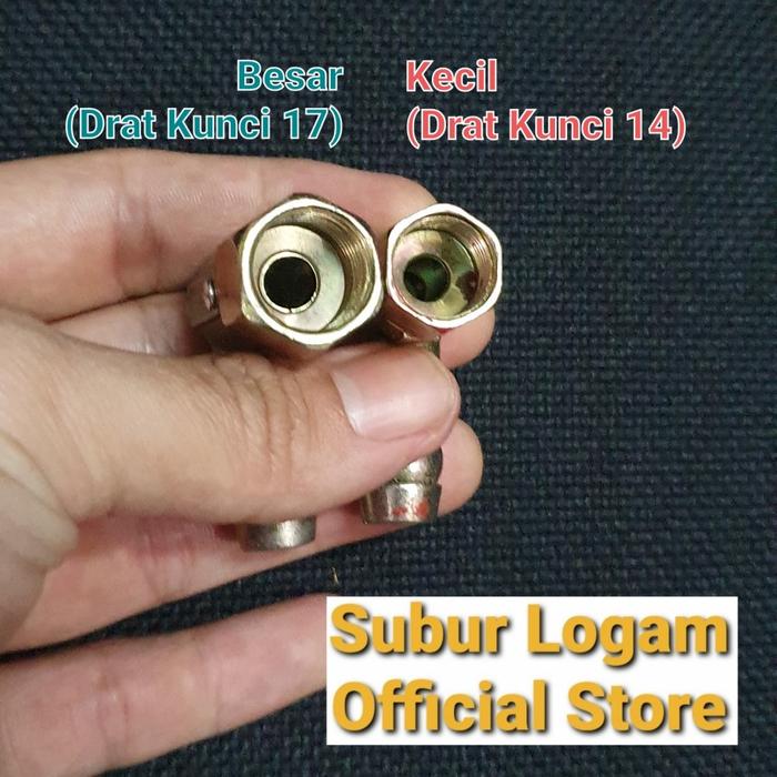 Gambar Nepel Sambungan L Selang Untuk Kompor Tanam Gas Rinnai Getra Suggo dll - Kecil (No. 14) dari Subur Logam Store undefined Tokopedia
