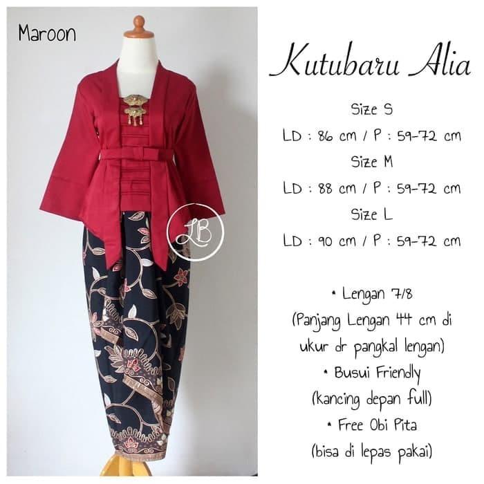 Gambar Setelan Kebaya Kutu Baru Marun - SET MAROON, UKURAN M dari Butik Busana Kebaya_NEW undefined Tokopedia