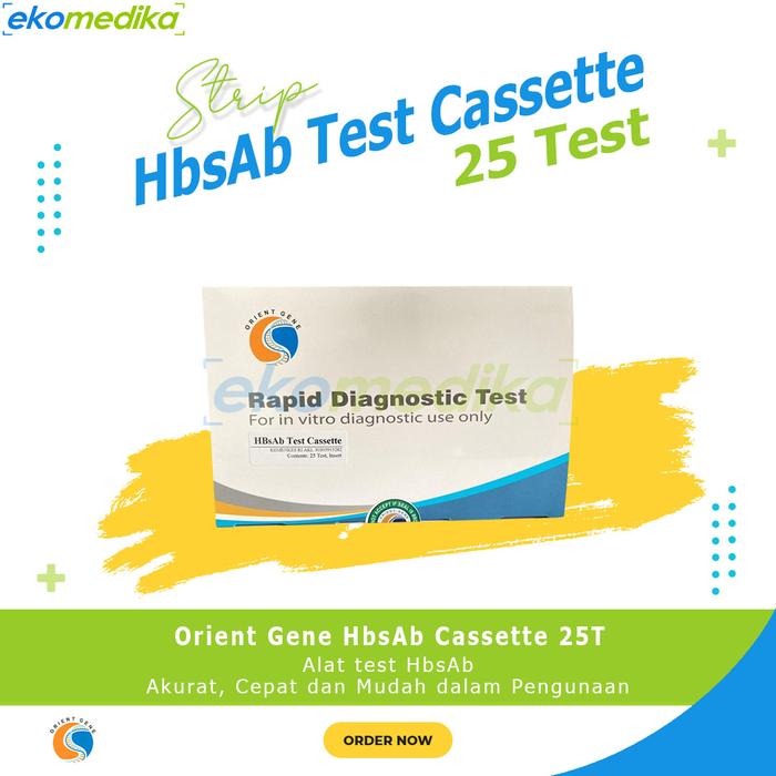 Jual HbsAb Cassette / Anti-Hbs ORIENT GENE Hbsab Card Device isi 25 ...