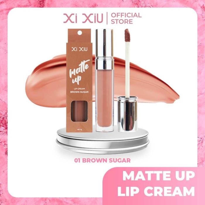 Gambar XI XIU MATTE UP LIP CREAM - XIXIU LIPCREAM MATTE - 01 BROWN SUGAR dari agogostore undefined Tokopedia