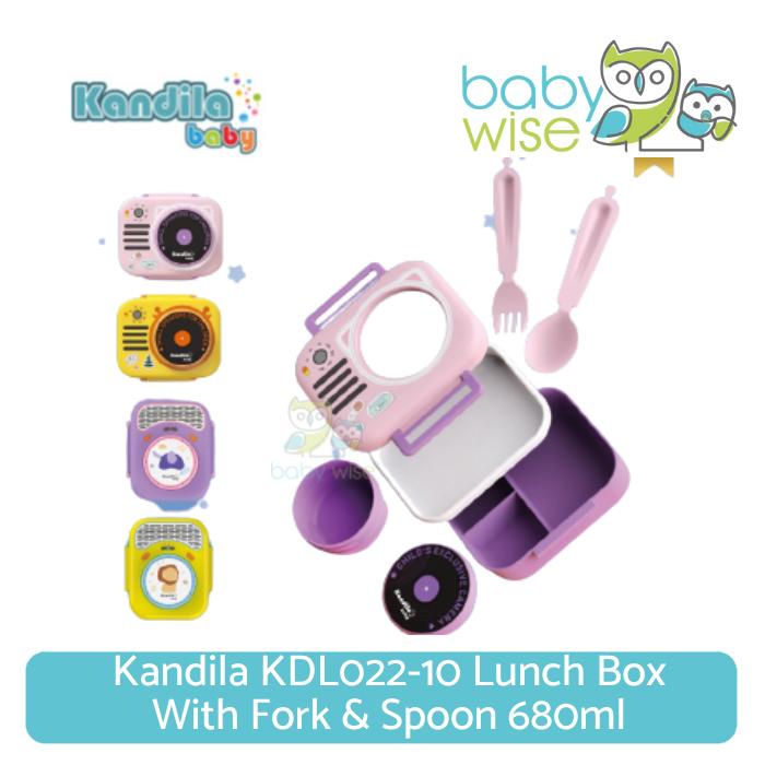 Gambar Kandila KDL022-10 Lunch Box With Fork & Spoon 680ml - Kotak Makan Anak - Lilac Elephant dari Baby Wise BSD undefined Tokopedia
