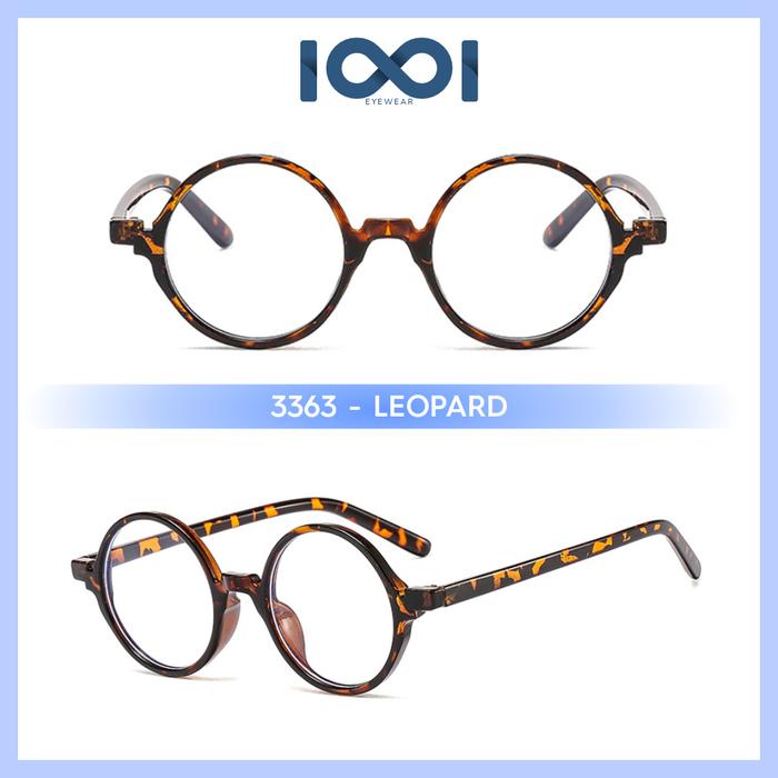 Gambar Kacamata Minus Metal PC Bulat Anti Radiasi Pria Wanita - IOOI 3363 - Leopard, Frame Normal dari IOOI.kacamata undefined Tokopedia