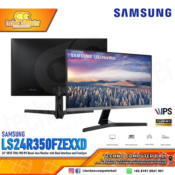 Gambar LED Monitor SAMSUNG LS24R350FZEXXD - 24inch FHD 75Hz 5ms IPS Monitor dari Techno Computer Bali undefined Tokopedia