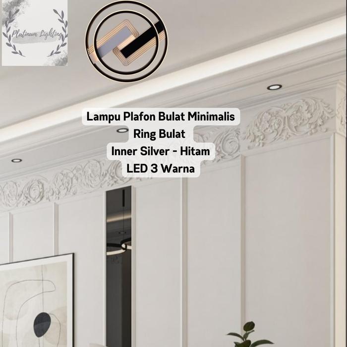 Gambar Lampu Plafon Ceiling LED Hias Minimalis Bulat dan Persegi Panjang - Bulat dari Grand Golden Lighting undefined Tokopedia