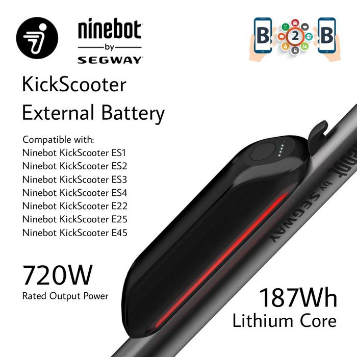 External Battery Pack Batteria Es2 Ninebot Batteria Esterna Segway - Main Image