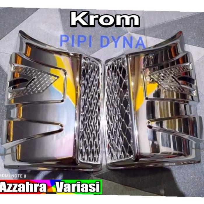 Gambar [COD] Pipi Dyna Hino Dutro Keren/ Variasi Pipi Dyna Hino Dutro Terbuat - Krom, Variasi dari otomotif spare72 undefined Tokopedia