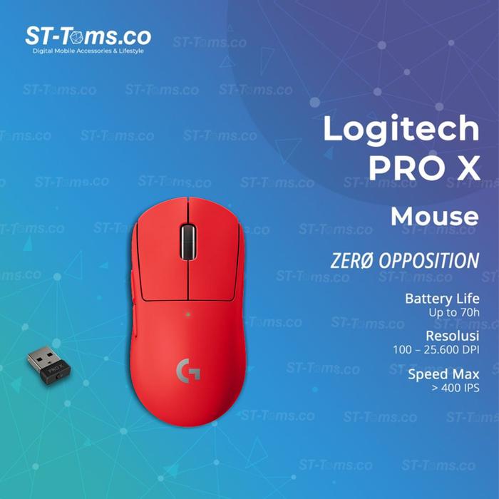 Gambar Logitech Pro X Superlight Special Edition Wireless Gaming Mouse - Red dari ST-Toms.co undefined Tokopedia