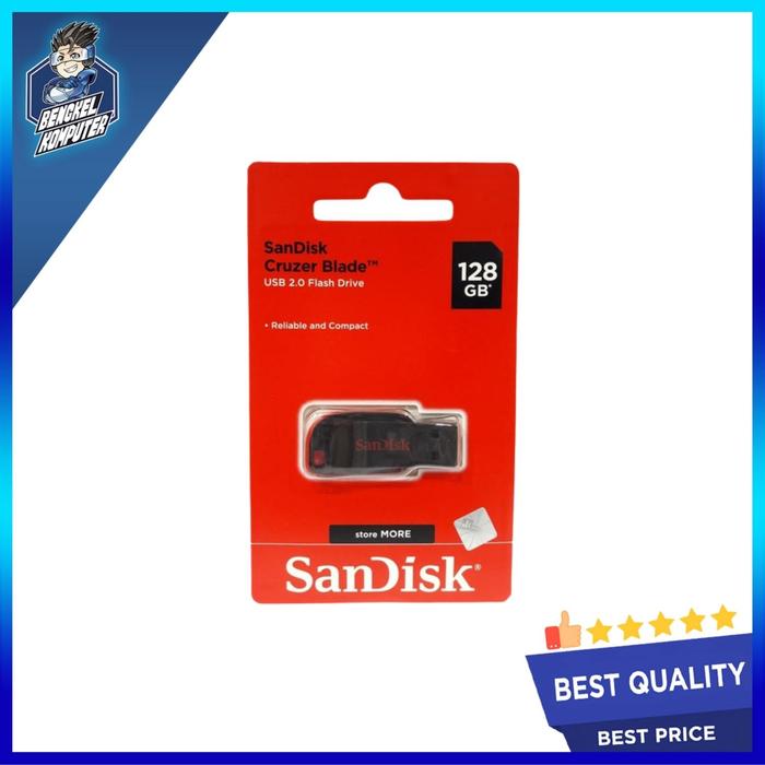 Gambar FLASHDISK SANDISK CRUZER BLADE 2.0 CZ50 128GB dari bengkelkomputerptk undefined Tokopedia