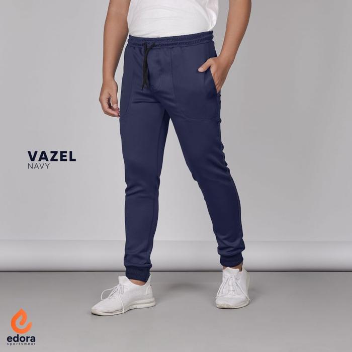 Gambar Celana Training Pria EDORASPORTS Olahraga Lari bahan Scuba Quick Dry - Navy, XL dari Diskon Dan Promo undefined Tokopedia