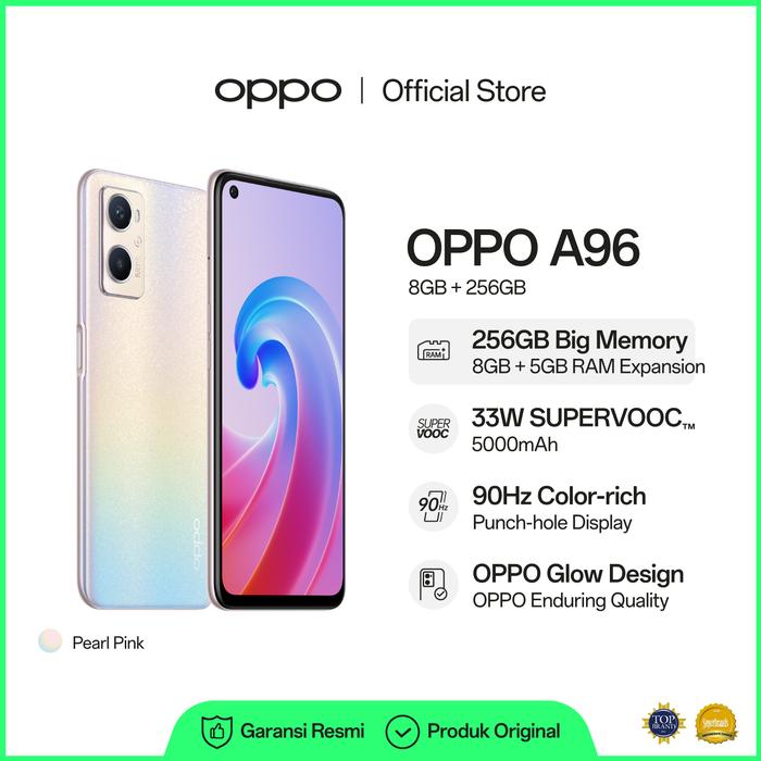 Gambar OPPO A96 8/256GB Smartphone (Garansi Resmi) - Pink dari OPPO Store Indonesia undefined Tokopedia
