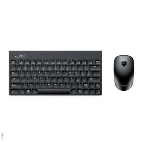 Gambar Bundle Keyboard + Mouse Mini Wireless Robot KM3000 - BLACK dari Els Computer undefined Tokopedia