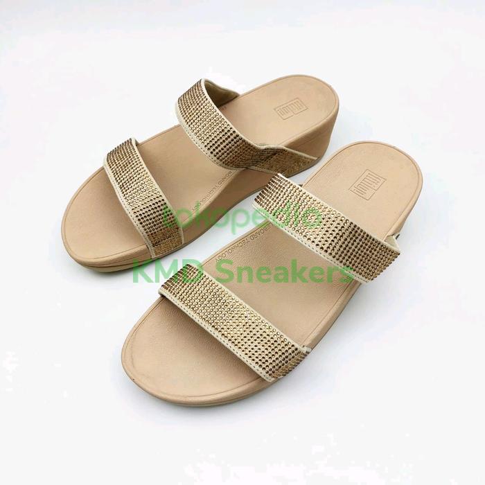 FITFLOP ROCKIT SLIDE/SANDAL FITFLOP WANITA/SANDAL SLIDE WANITA Krem, 36  di Kmd Sneakers Tokopedia