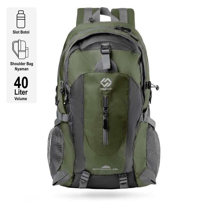 Gambar TAS CARRIER BORNEO 40L TAS GUNUNG HIKING CAMPING BACKPACK OUTDOOR - Army dari HEYLOOK PROJECT undefined Tokopedia