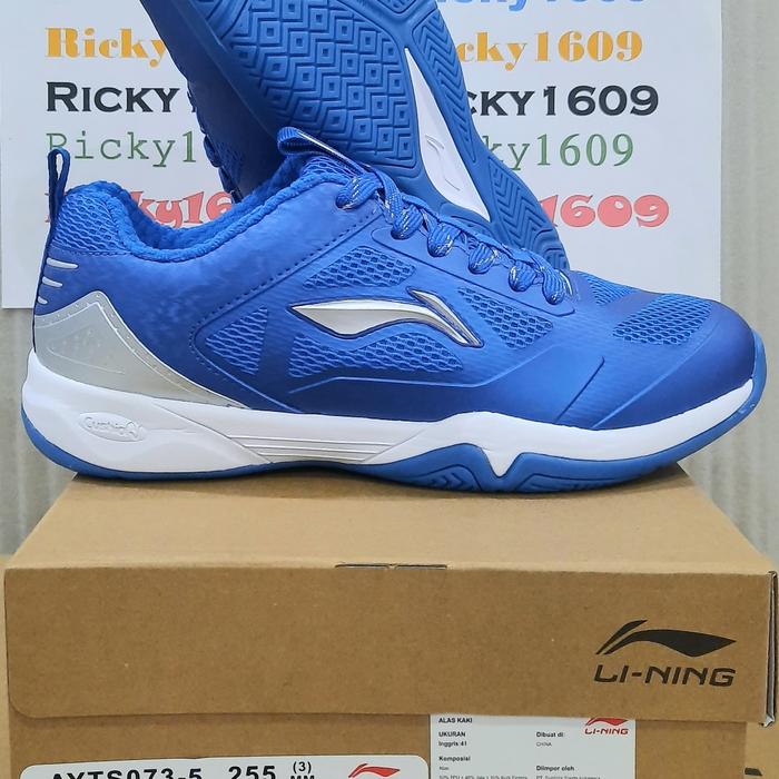 Gambar SEPATU BADMINTON LINING ENERGY 10 - CUSHION - TPU STABILITY - ORIGINAL - BLUE/SILVER dari Ricky1609 undefined Tokopedia