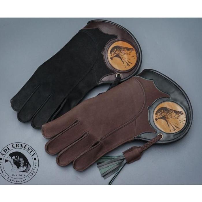 Gambar sarung tangan burung elang / Premium Falconry glove 25-45 cm - 45 cm 2 layer, XL (black) dari Ganam Style undefined Tokopedia
