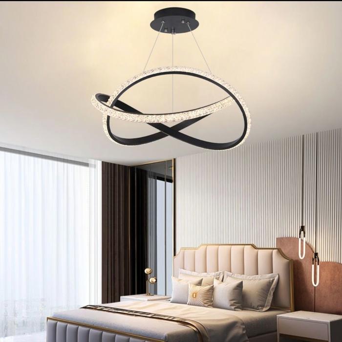 Gambar Lampu Gantung LED Ruang Makan Modern Gaya Minimalis Kreatif 579508 - Rangka Black, 3 Cahaya Beruba dari SuperHomeLighting undefined Tokopedia