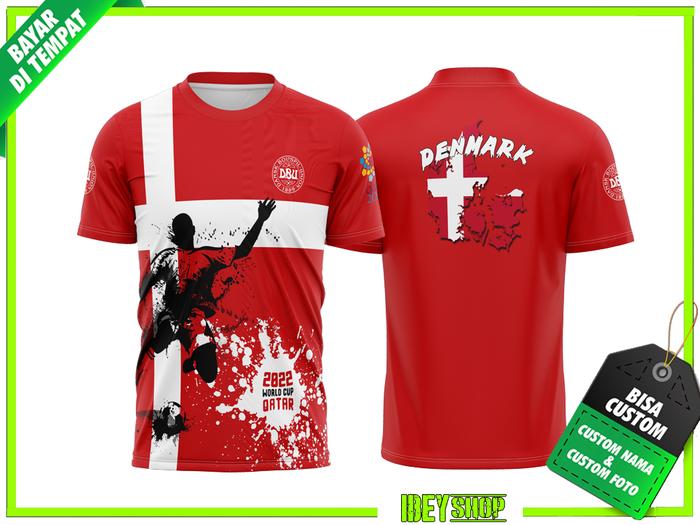 Gambar Baju Jersey DENMARK PIALA DUNIA 2022 FULLPRINT SUBLIME 01 - S dari JamTanganBola undefined Tokopedia