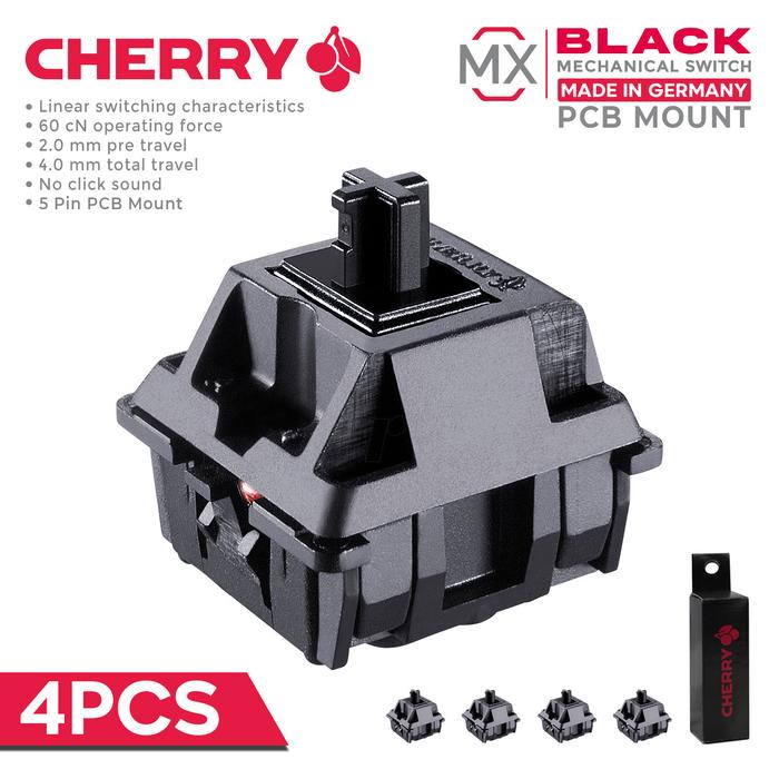 Gambar CHERRY MX SWITCH PCB MOUNT 5 PIN NO BACK LIGHT - BLACK dari Cherry Indonesia undefined Tokopedia